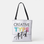 Creative Type Artist Canvas tas (Achterkant)