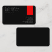 Creative Unique Black Red Modern Consultant Visitekaartje (Voorkant / Achterkant)