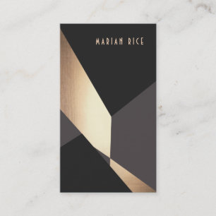 Creative Unique Geometric Black en Gold Abstract Visitekaartje