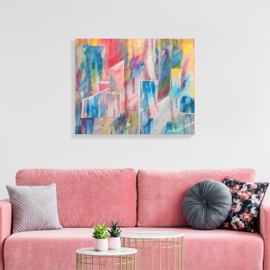 Creative Utopia CityScape Canvas Afdruk (Insitu (Woonkamer))