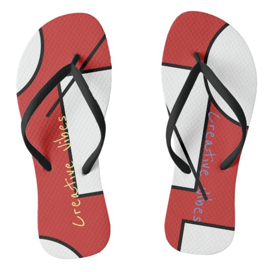 Creative Vibes Abstracte Kunst Flip Flops (Voetbed)