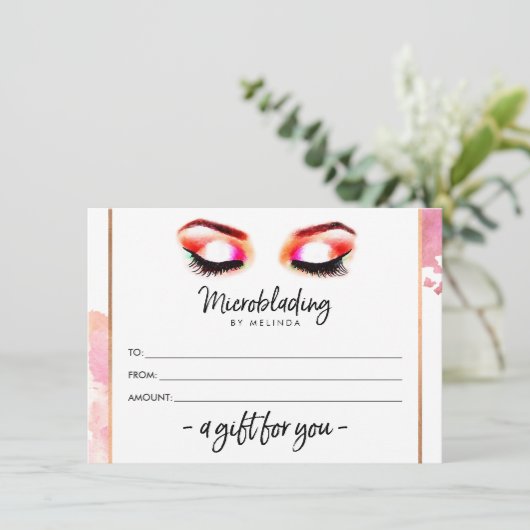 Creative Waterverf Eyebrows Microblading Gift (Staand voorkant)