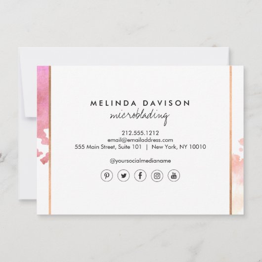 Creative Waterverf Eyebrows Microblading Gift (Achterkant)