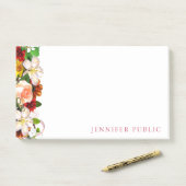 Creative Waterverf Floral Modern Sjabloon Flowers Post-it® Notes (Op bureau)