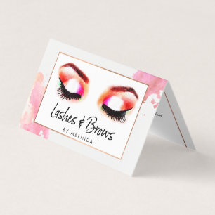 Creative Waterverf Lashes/Brows nazorg gevouwen Visitekaartjes