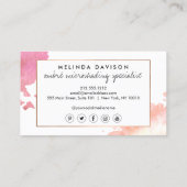 Creative Waterverf Wenkbrauwen Microshading Visitekaartje (Achterkant)