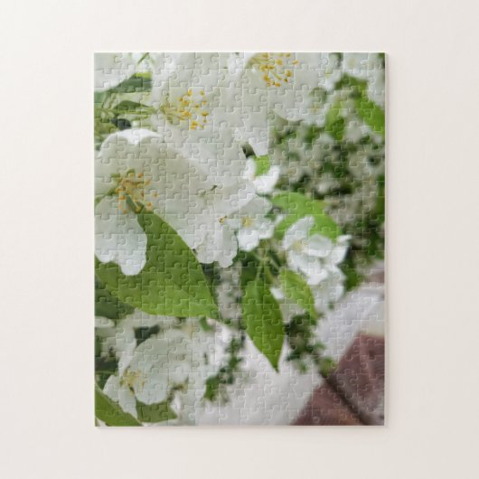 Creative white flower tree foto jigzaag puzzel (Verticaal)
