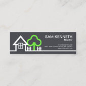 Creative White House Picket Fence Realtor Mini Visitekaartje (Voorkant)