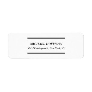 Creative White Minimalist klassiek cursief Etiket