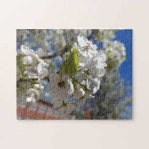 Creative white tree flower foto jigzaag puzzel legpuzzel