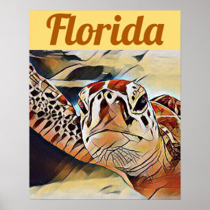 Creative Wildlife Zee Turtle Florida Revel Poster