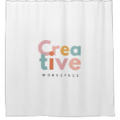 Creative Workspace Typography Douchegordijn (Voorkant)
