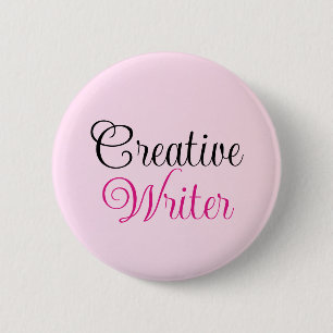 Creative Writer Pastel Roze Ronde Button 5,7 Cm