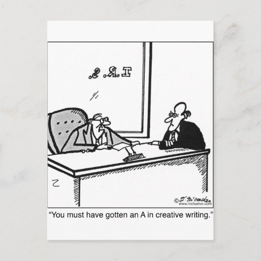 Creative Writing on Tax Return Briefkaart (Voorkant)