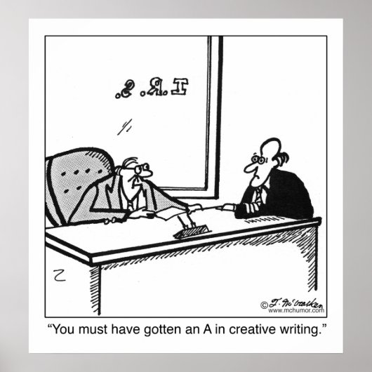 Creative Writing on Tax Return Poster (Voorkant)