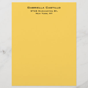 Creative Yellow Color Plain Eenvoudig Briefhoofd