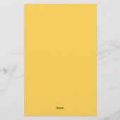 Creative Yellow Color Plain Eenvoudig Briefpapier (Achterkant)