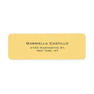 Creative Yellow Color Plain Eenvoudig Etiket