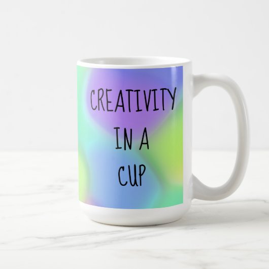 Créativité dans une tasse de café colorée (Droite)
