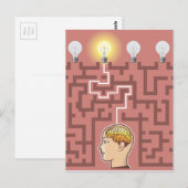 Creativiteit Brainstormpassage door Maze Briefkaart (Voorkant / Achterkant)