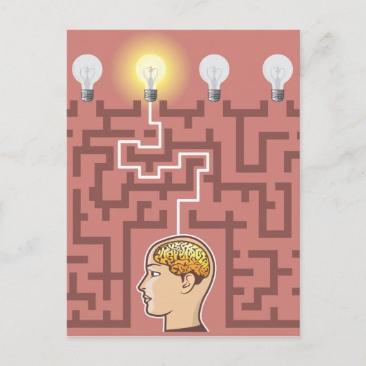 Creativiteit Brainstormpassage door Maze Briefkaart (Voorkant)