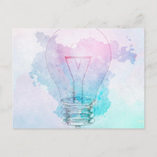 Creativiteit en bedrijfsinnovatie als concept briefkaart