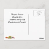 Creativiteit en succes briefkaart (Achterkant)