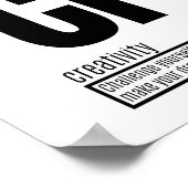 Creativiteit - fundamentele elementen van succes poster (Hoek)