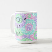 Creativiteit in een Mok met een beker- of koffiedo (Voorkant links)
