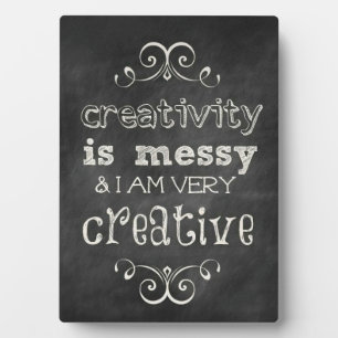 Creativiteit is een boodschap fotoplaat