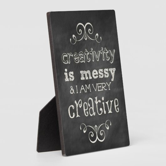 Creativiteit is een boodschap fotoplaat (Zijkant)