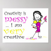 Creativiteit is het Poster Messy (Voorkant)