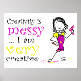 Creativiteit is het Poster Messy