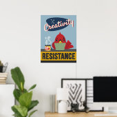 Creativiteit is mijn weerstand - Retro Style Print (Thuiskantoor)