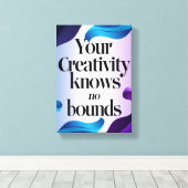 Creativiteit kent geen grenzen optie 3 canvas afdruk (Insitu (Houten vloer))