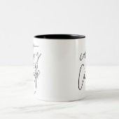 CREATIVITEIT KOST MOED moderne handgeschreven Tweekleurige Koffiemok (Center)