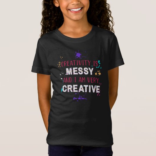 Creativiteit meisje t-shirt (Voorkant)