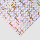 Creativiteit met Chevron en gepersonaliseerde naam Tissuepapier (Detail)