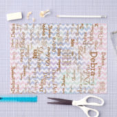 Creativiteit met Chevron en gepersonaliseerde naam Tissuepapier (Craft)