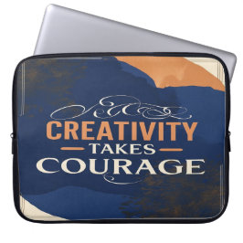 Creativiteit neemt moed in beslag laptop sleeve