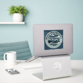 Creativiteit Sticker genereren (Laptop op bureau)