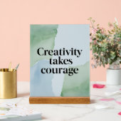 Creativiteit vergt moed optie 2 acryl bord (Huwelijk)