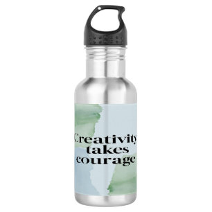 Creativiteit vraagt om moed 2 waterfles