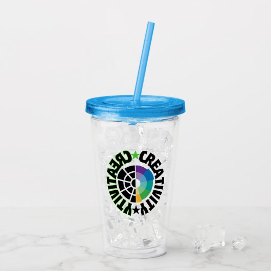 Creativiteit.w Acryl Drinkbeker (Achterkant ijs)