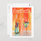 "Creativiteit wordt hier gediend" Briefkaart (Voorkant / Achterkant)
