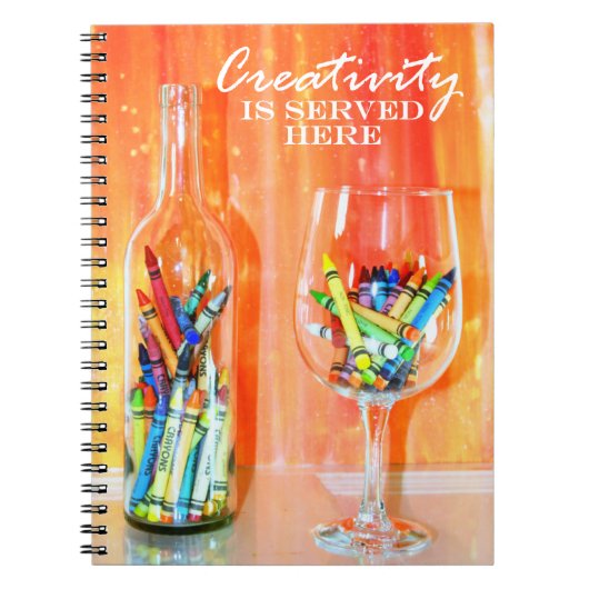 Creativiteit wordt hier gediend notitieboek (Voorkant)