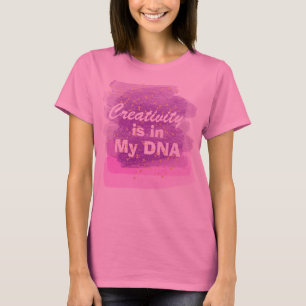 Creativiteit zit in mijn DNA-Paarse schilderslagen T-shirt
