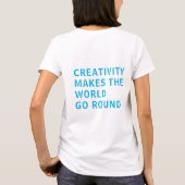Creativiteitsslogan Quote Blue Typografie T-shirt (Achterkant)