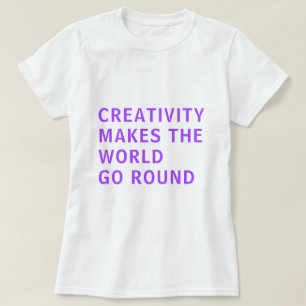 Creativiteitsslogan Quote Paarse Typografie T-shirt
