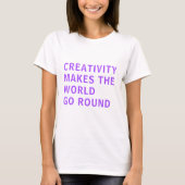 Creativiteitsslogan Quote Paarse Typografie T-shirt (Voorkant)